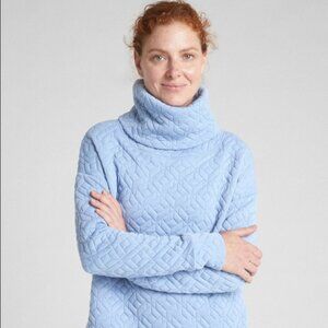 Gap Fit Jacquard Quilted Funnel Neck Pullover XS